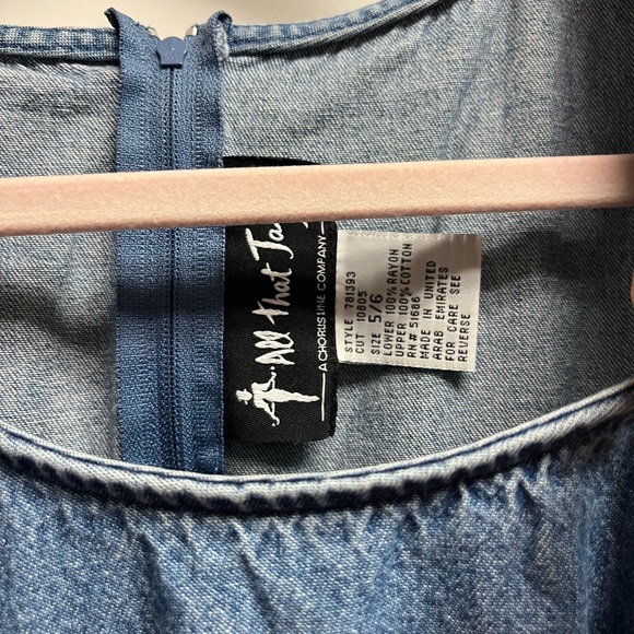 90s Denim and Floral Mini Dress - Picture 3 of 4